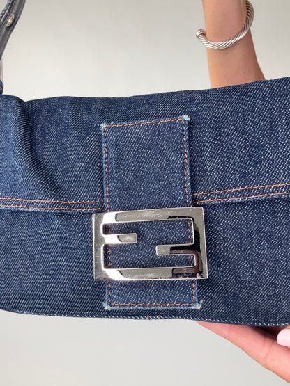 Fendi Denim Baguette Bag