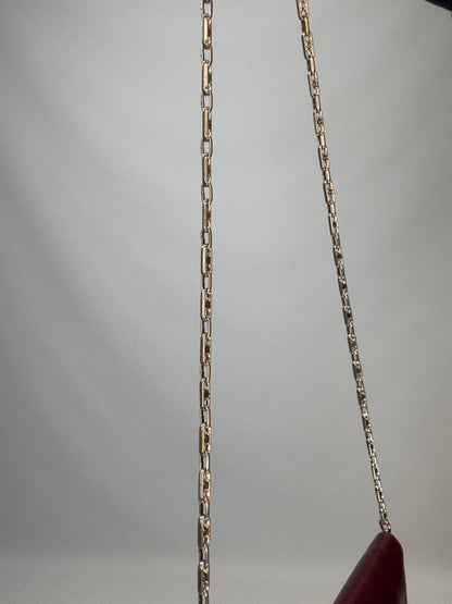 Celine Triomphe Wallet On Triomphe Chain- Burgundy