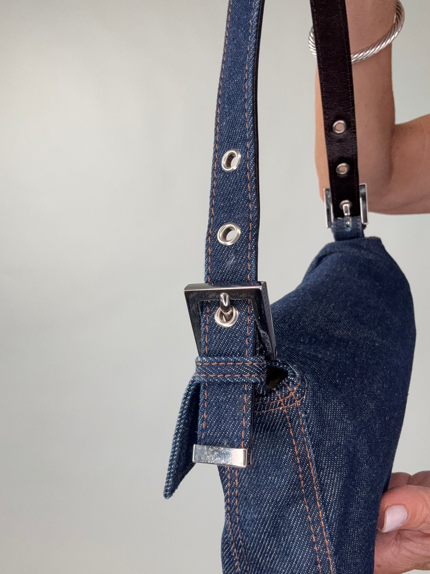 Fendi Denim Baguette Bag