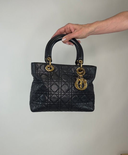 Medium lady Dior Cannage Bag