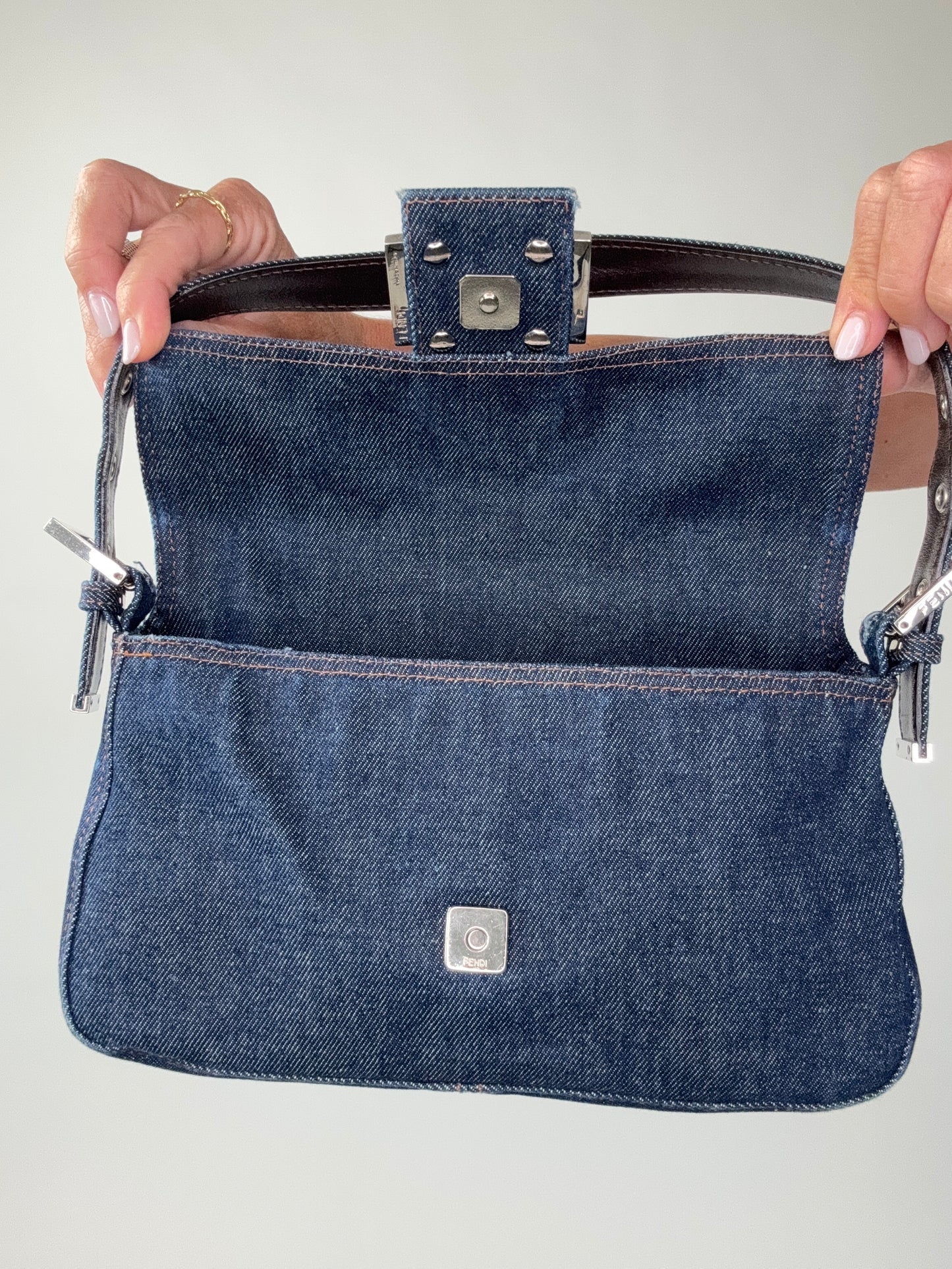 Fendi Denim Baguette Bag