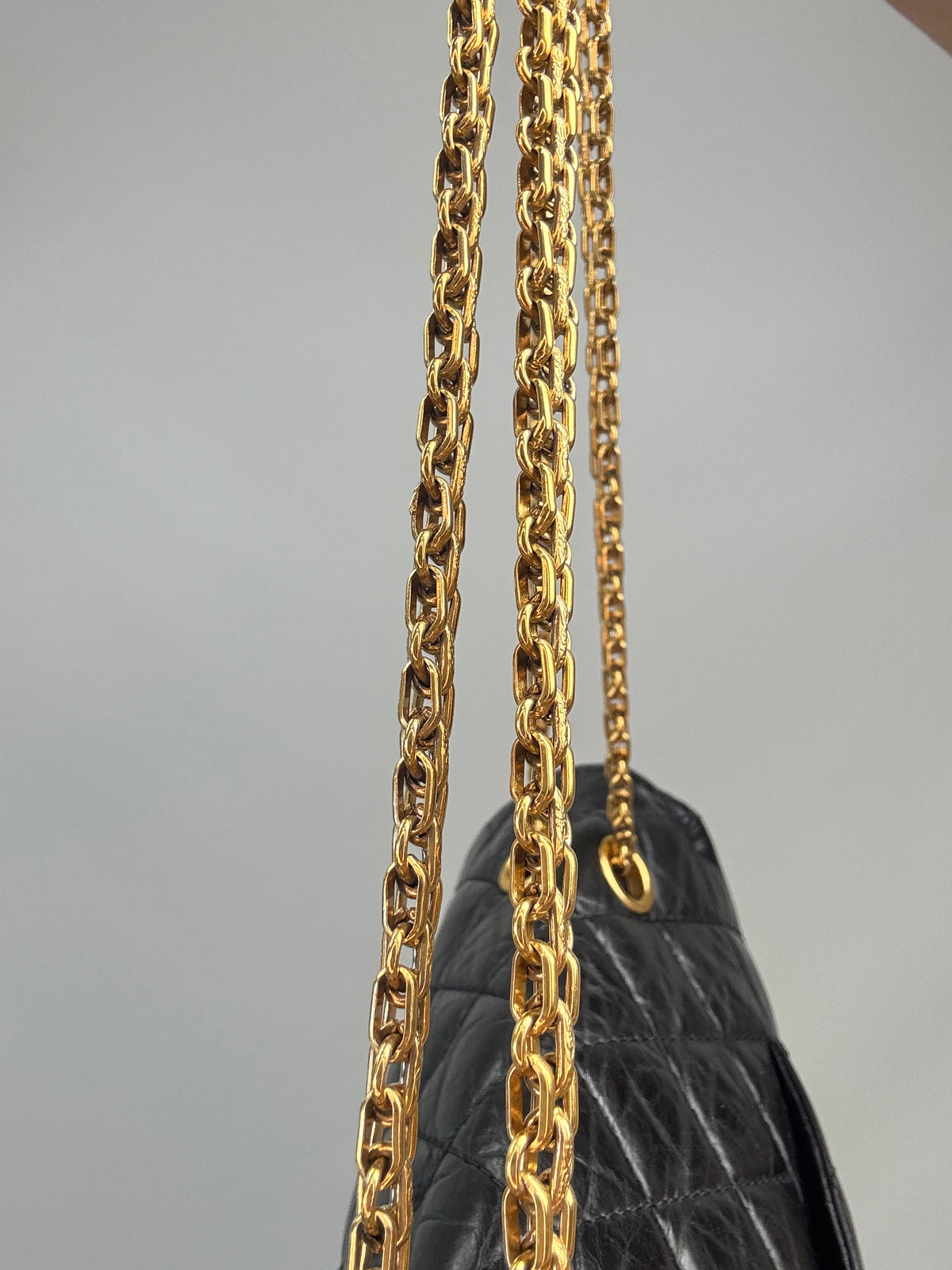 Chanel  Maxi 2010–2011 2.55 Reissue 227 Double Flap Bag — Black
