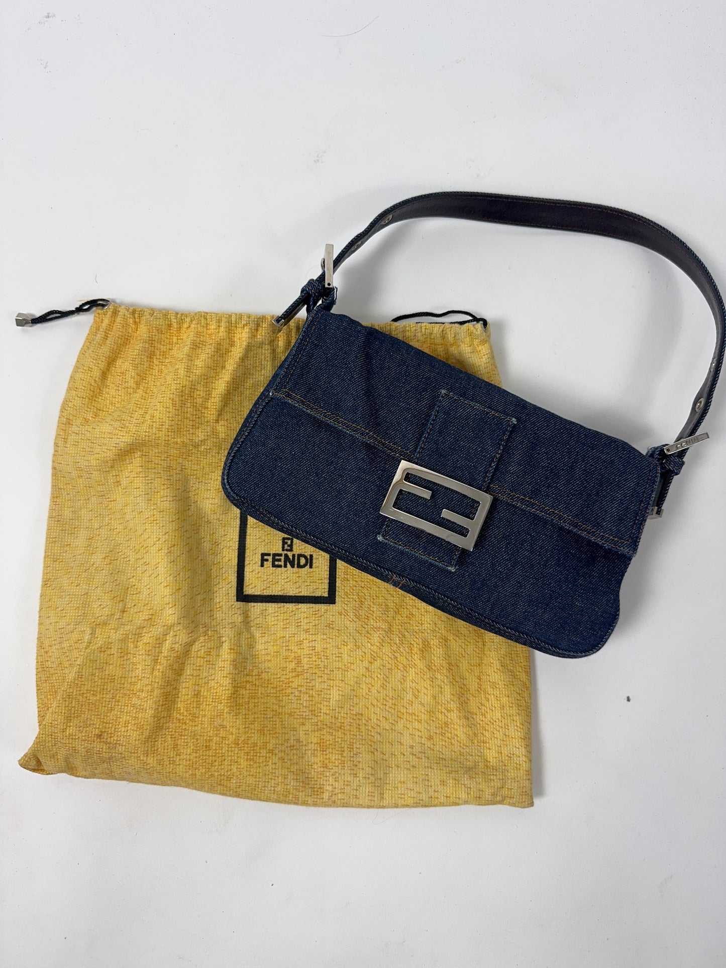 Fendi Denim Baguette Bag