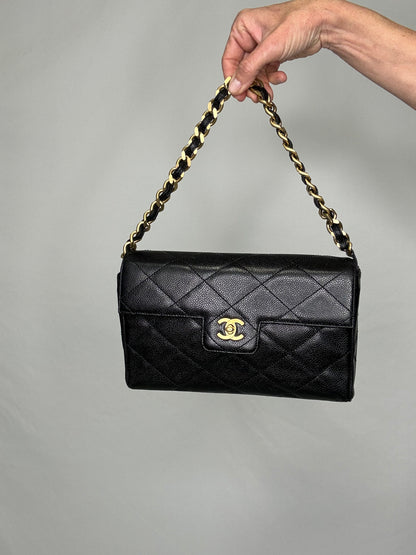 Chanel Vintage Caviar Single Flap Bag