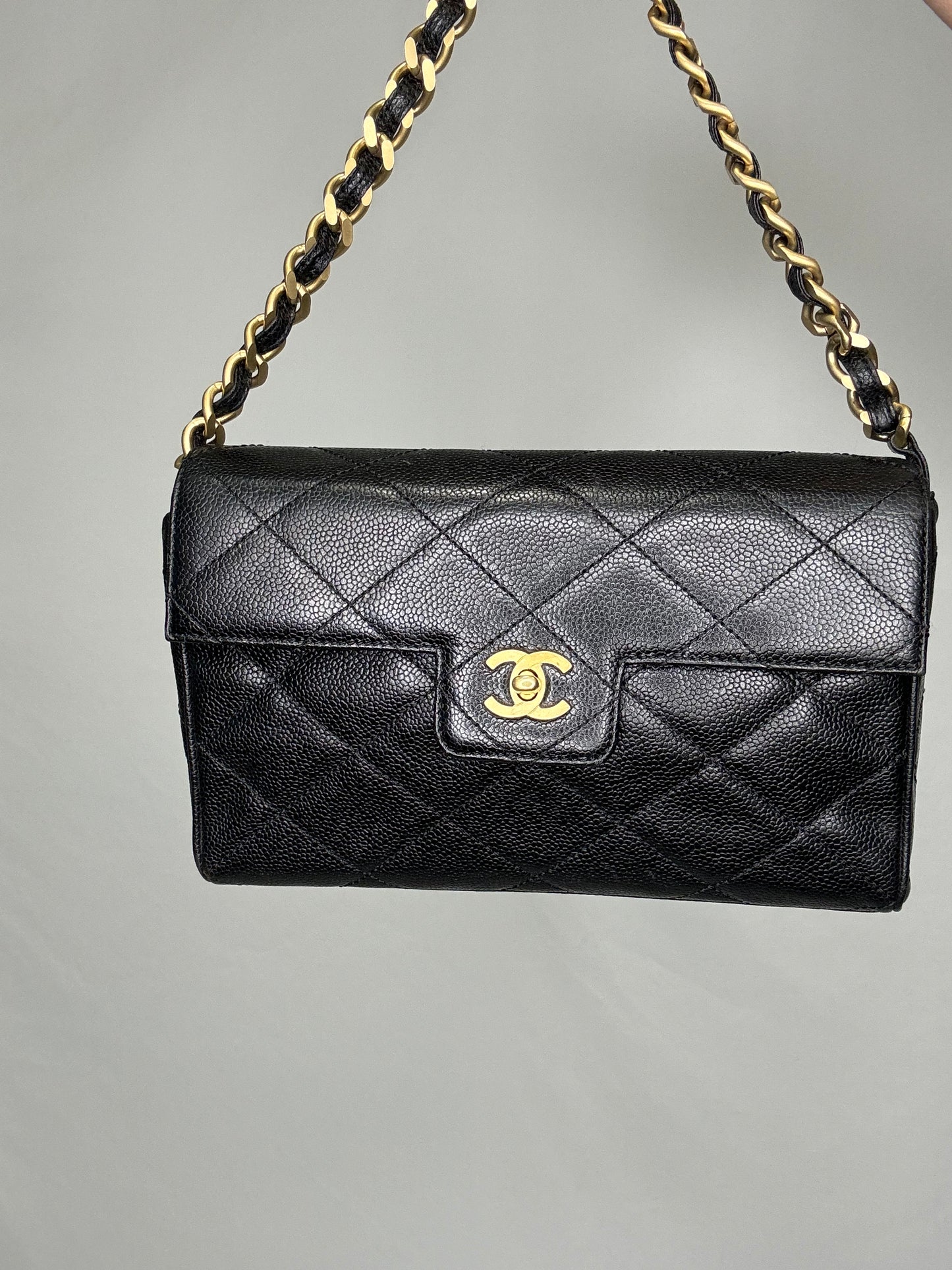 Chanel Vintage Caviar Single Flap Bag