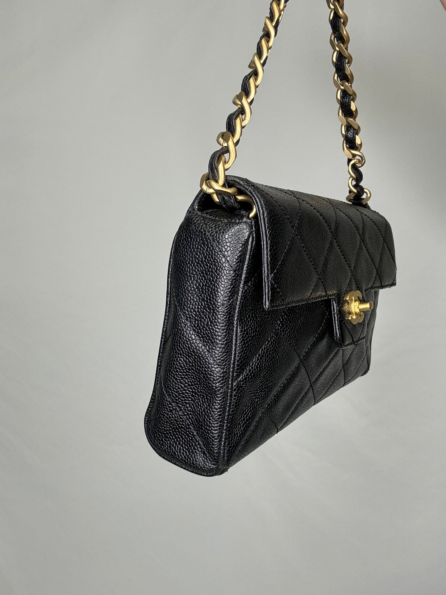 Chanel Vintage Caviar Single Flap Bag