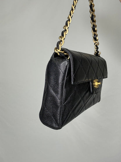 Chanel Vintage Caviar Single Flap Bag