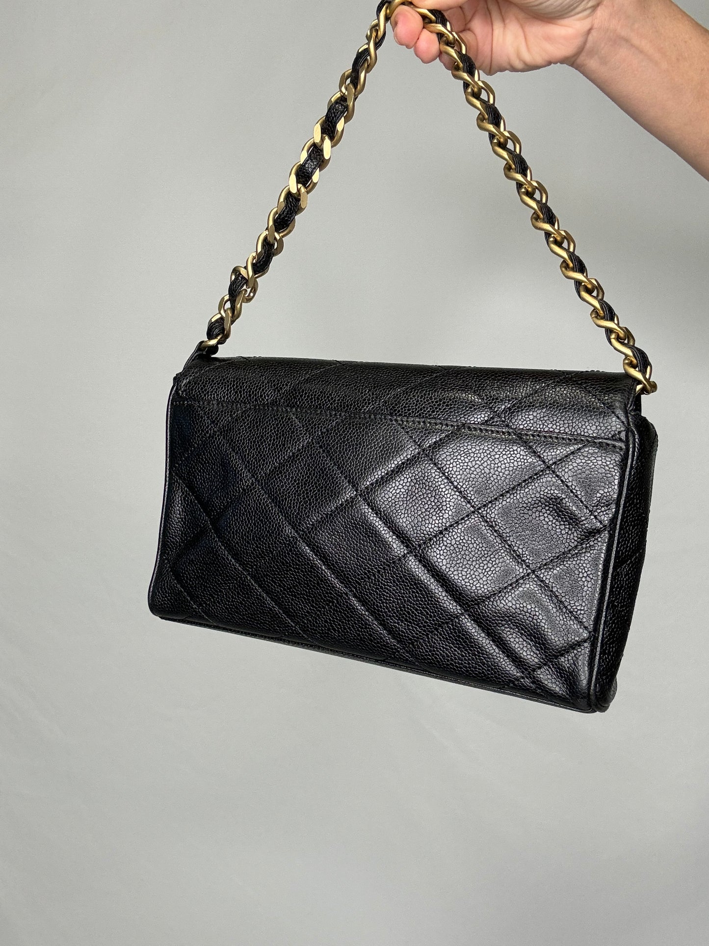 Chanel Vintage Caviar Single Flap Bag