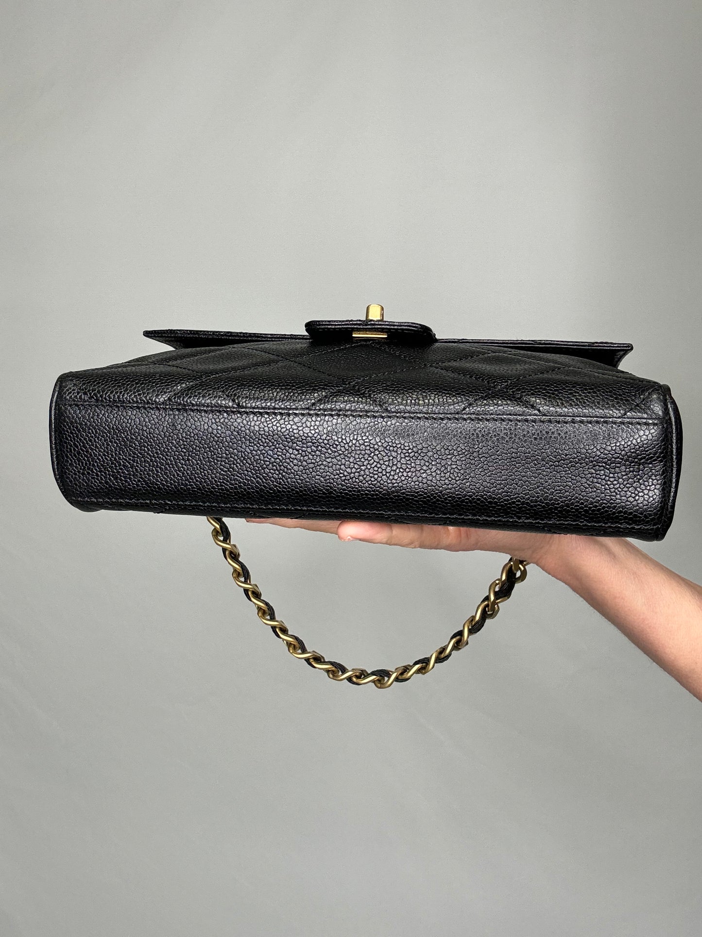 Chanel Vintage Caviar Single Flap Bag