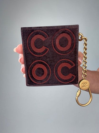 Chanel Rare Pony Hair Coco Coin Key Chain