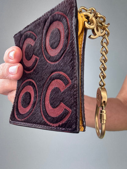 Chanel Rare Pony Hair Coco Coin Key Chain