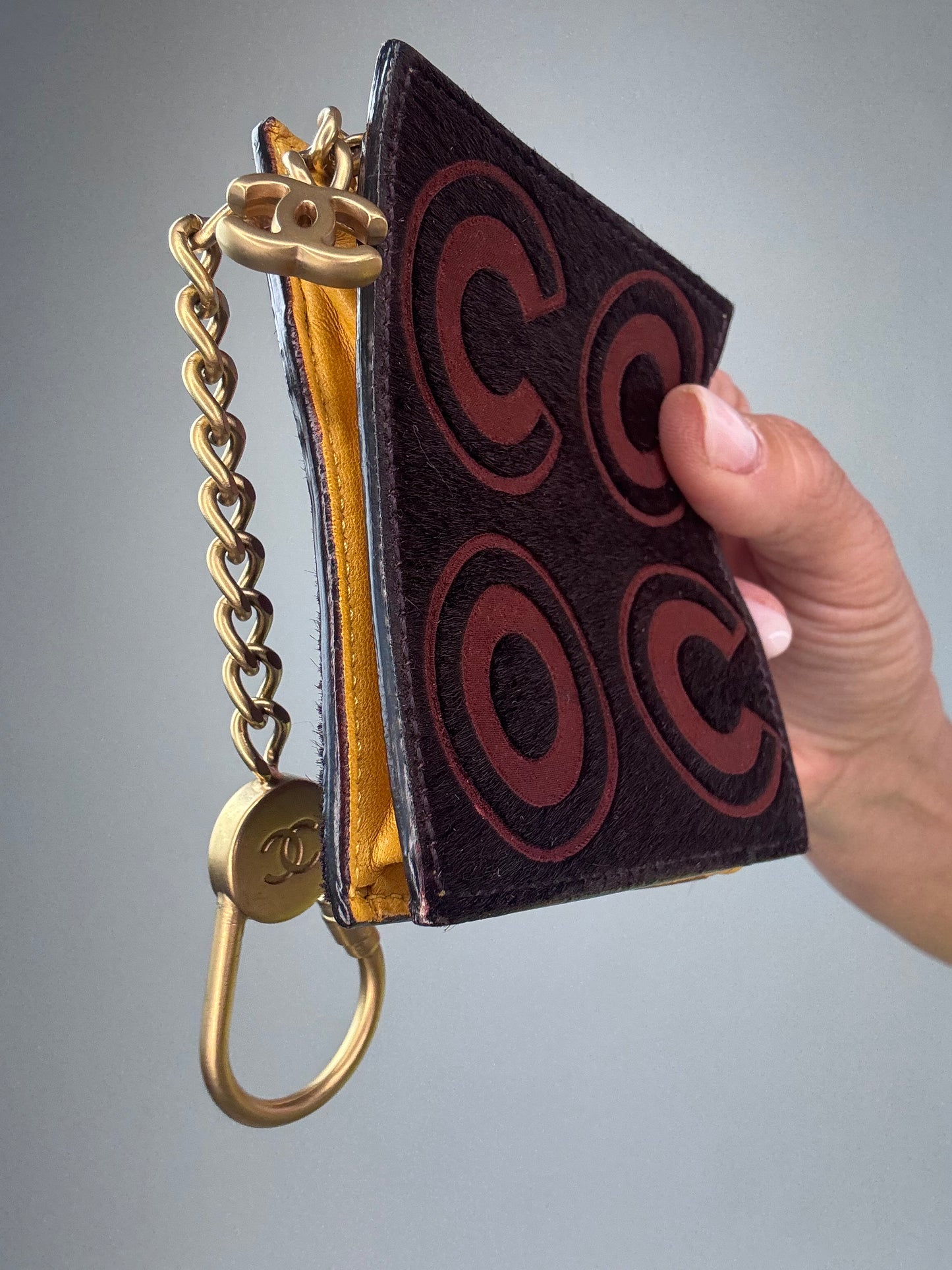 Chanel Rare Pony Hair Coco Coin Key Chain