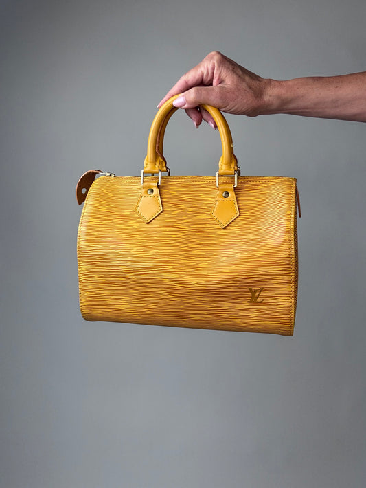 Louis Vuitton Vintage Speedy 25 Epi Yellow