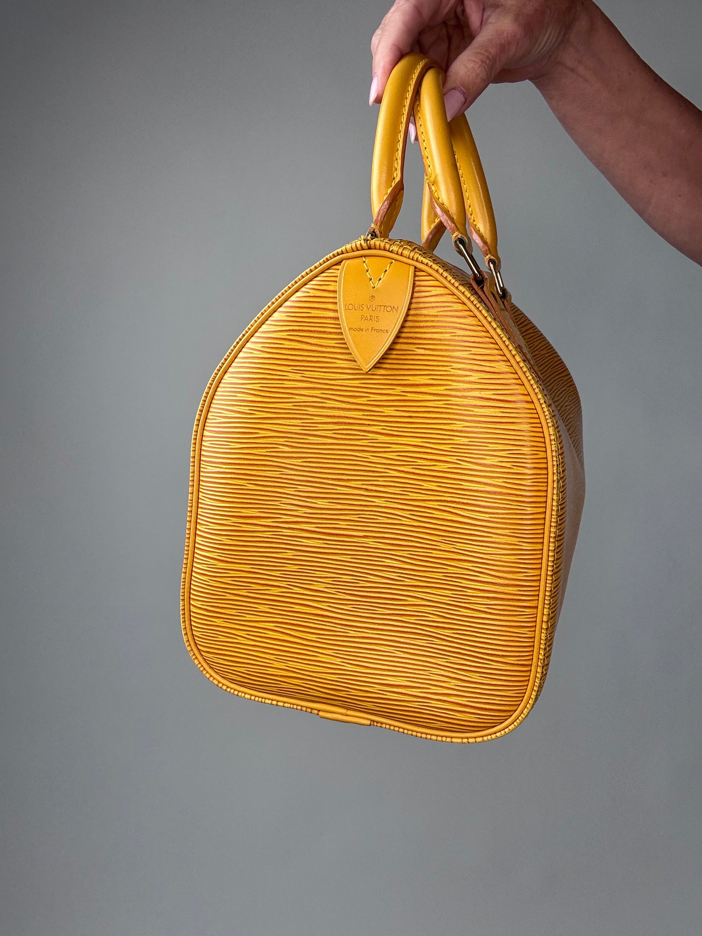 Louis Vuitton Vintage Speedy 25 Epi Yellow