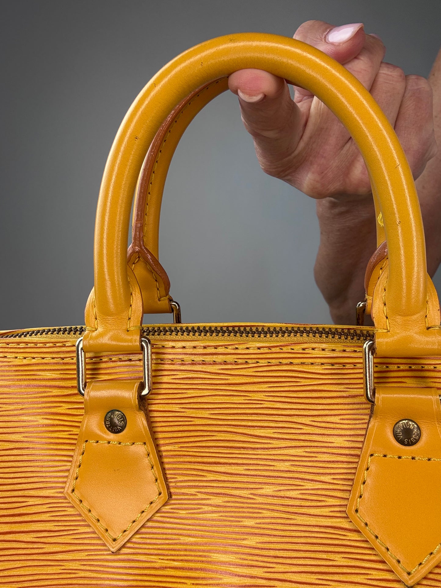 Louis Vuitton Vintage Speedy 25 Epi Yellow