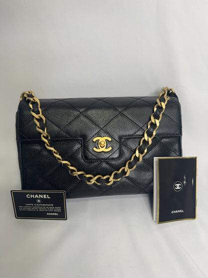 Chanel Vintage Caviar Single Flap Bag