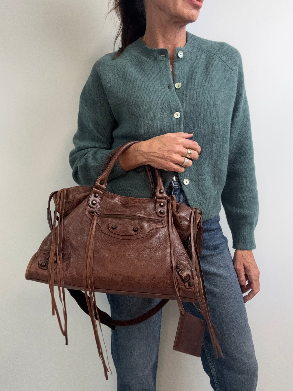 Balenciaga Classic City Leather Bag —Brown