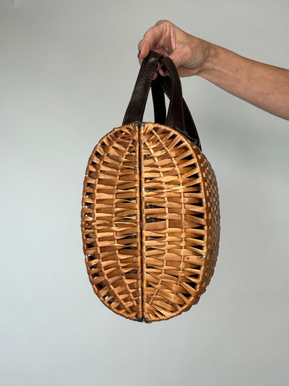 Fendi Vintage Rattan Basket Bag