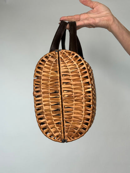 Fendi Vintage Rattan Basket Bag