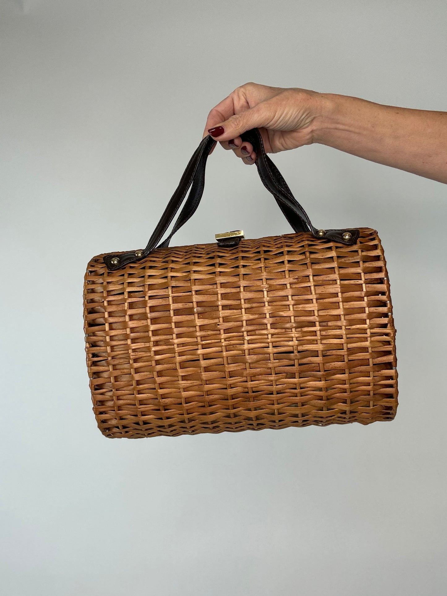 Fendi Vintage Rattan Basket Bag