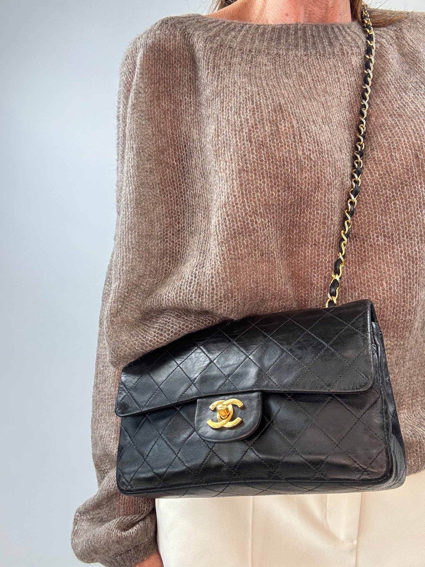 Chanel Vintage Small Lambskin Classic Flap