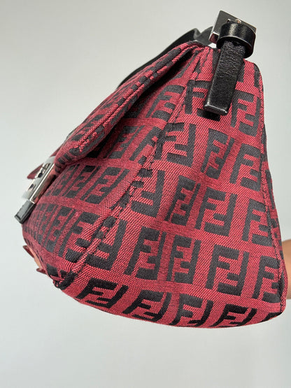 Fendi Red Zucchino Baguette