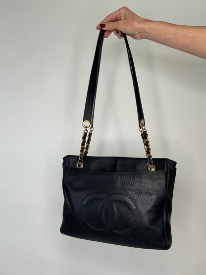 Chanel Vintage Double Sided Caviar Tote