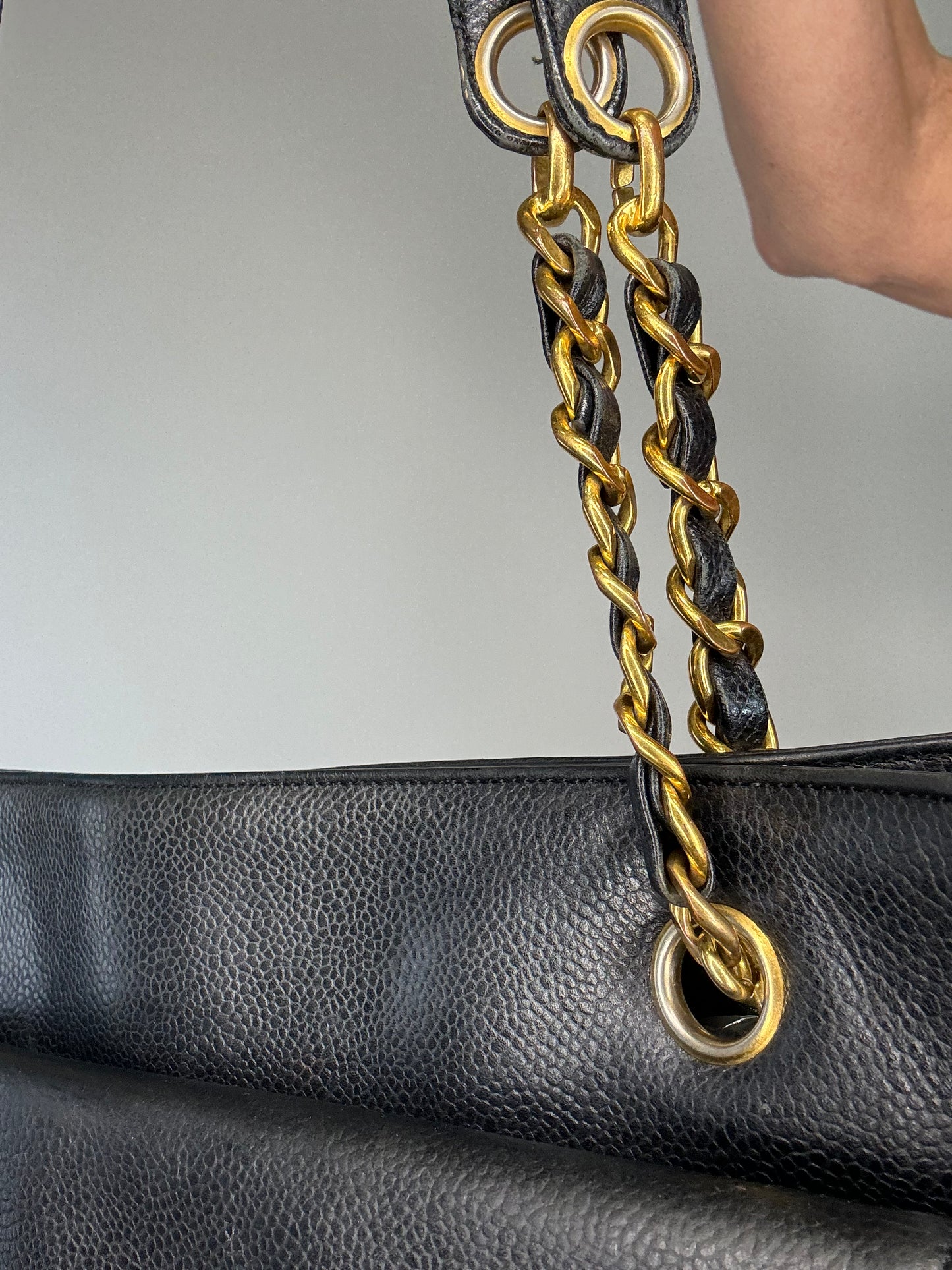 Chanel Vintage Double Sided Caviar Tote