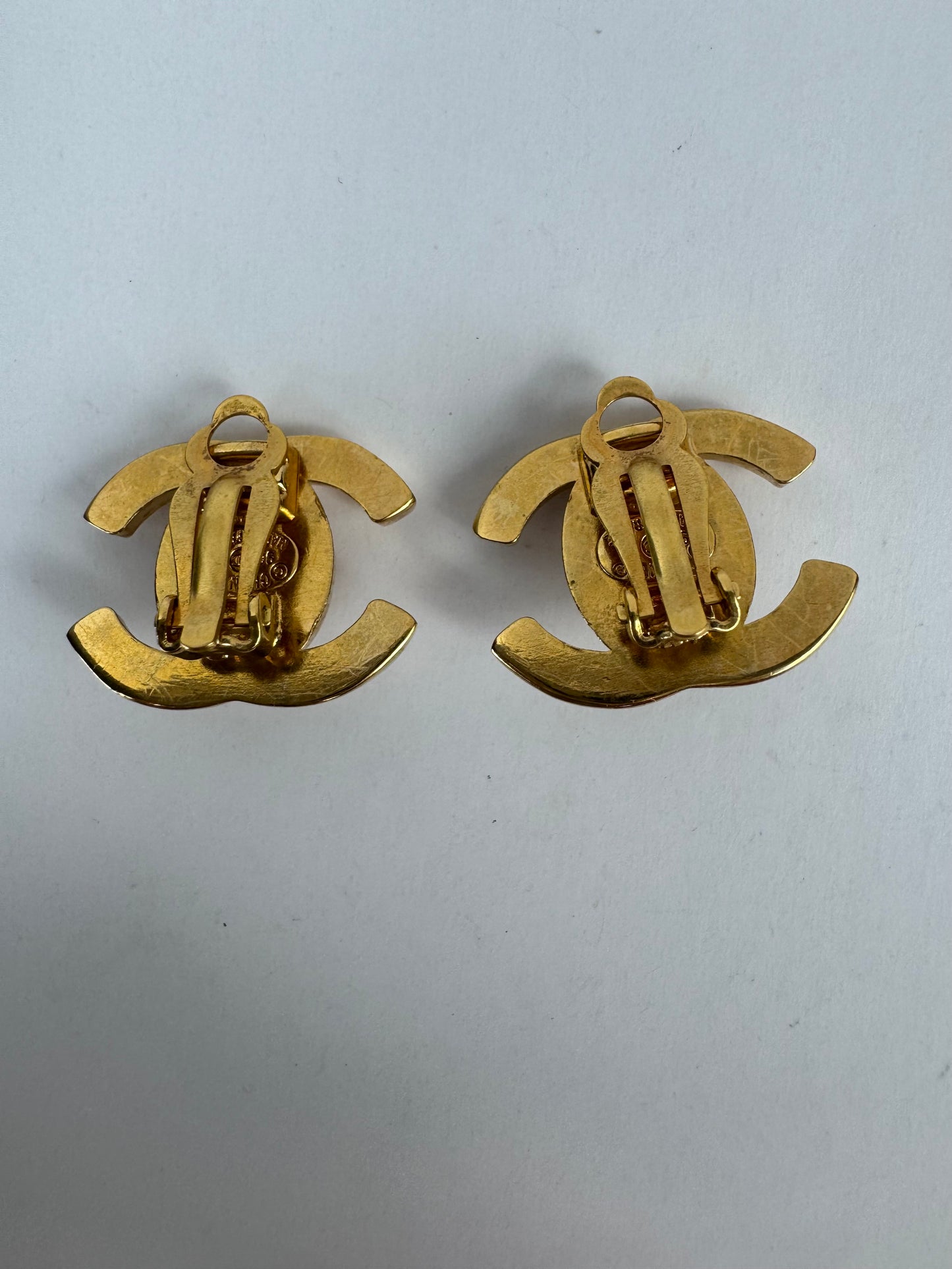 Chanel Turnlock Vintage Clip On Earrings