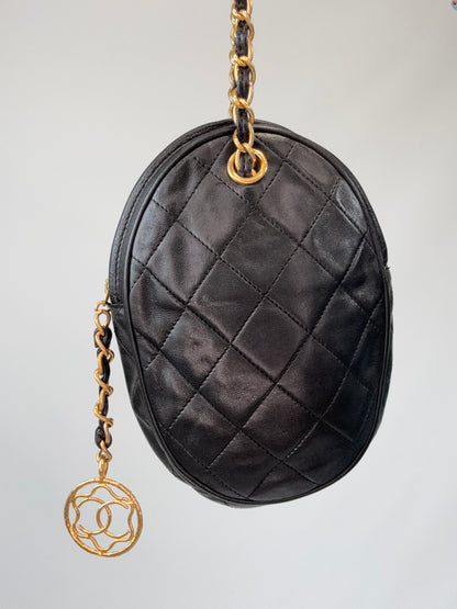 Chanel Vintage Oval Cookie Cut Out CC Bag