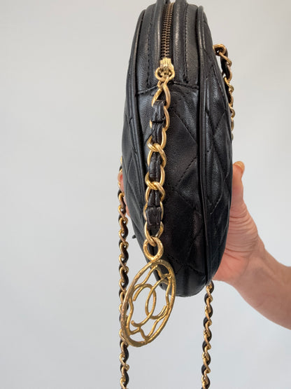 Chanel Vintage Oval Cookie Cut Out CC Bag