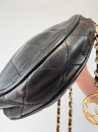 Chanel Vintage Oval Cookie Cut Out CC Bag