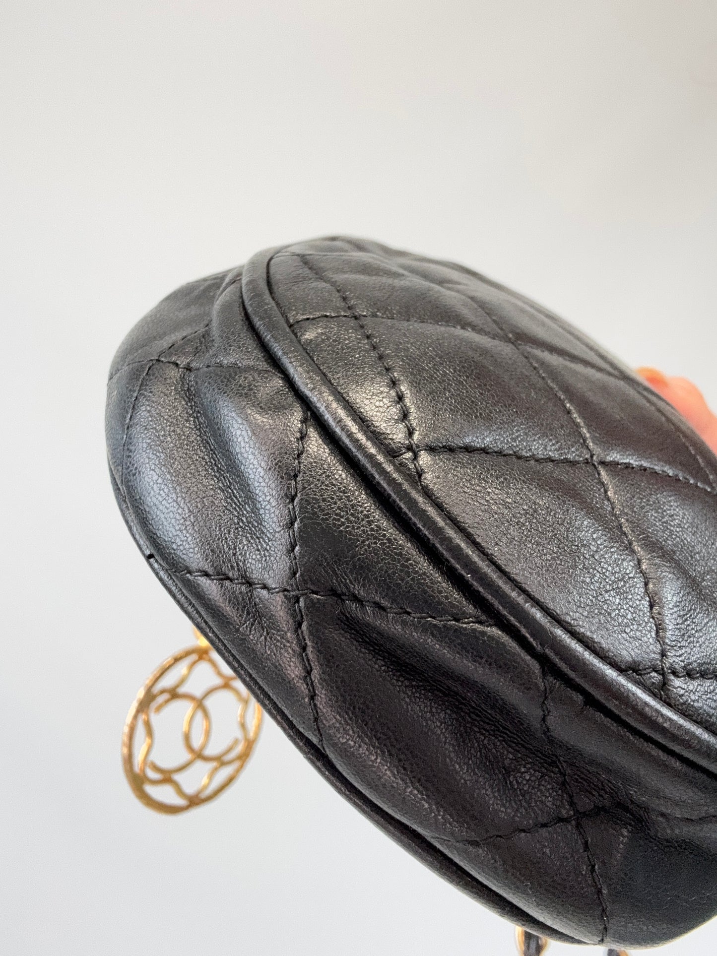 Chanel Vintage Oval Cookie Cut Out CC Bag