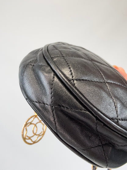 Chanel Vintage Oval Cookie Cut Out CC Bag