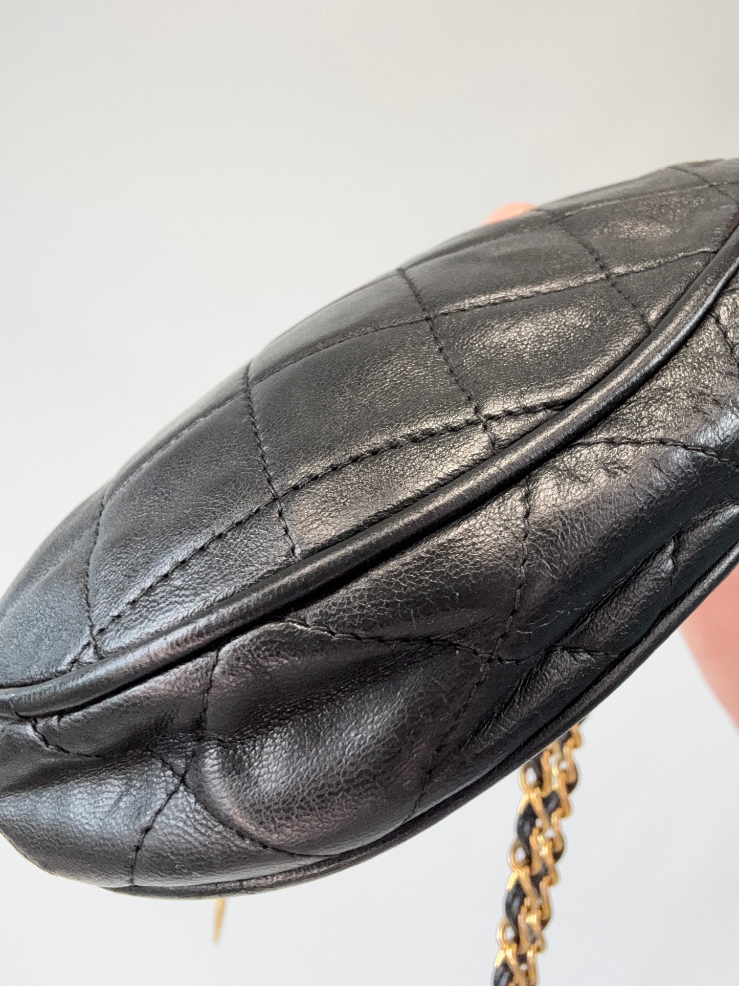 Chanel Vintage Oval Cookie Cut Out CC Bag