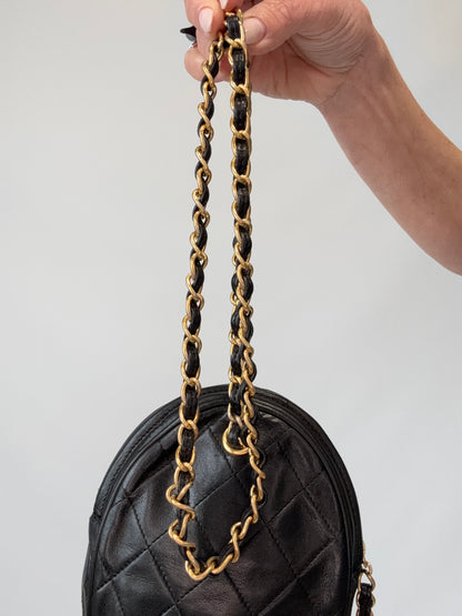 Chanel Vintage Oval Cookie Cut Out CC Bag