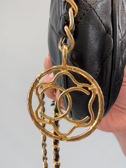 Chanel Vintage Oval Cookie Cut Out CC Bag