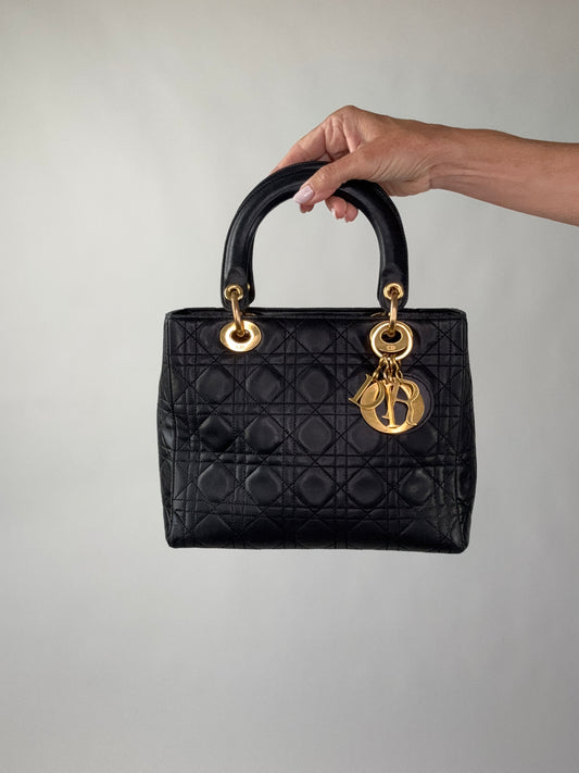 Christian Dior Lady Cannage Two Way Bag