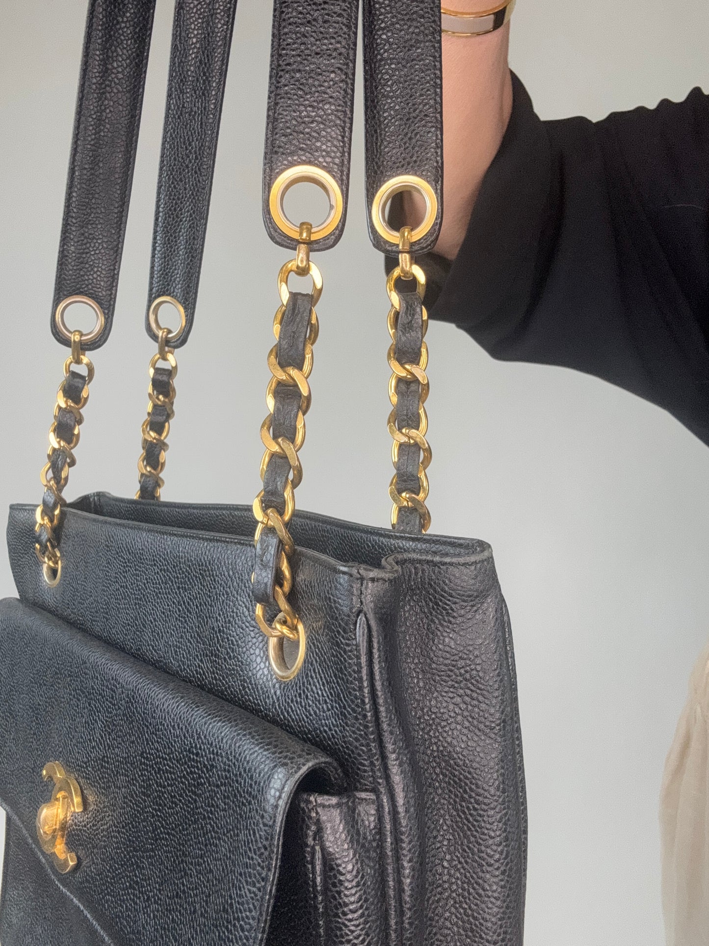 Chanel Caviar Double Sided Tote