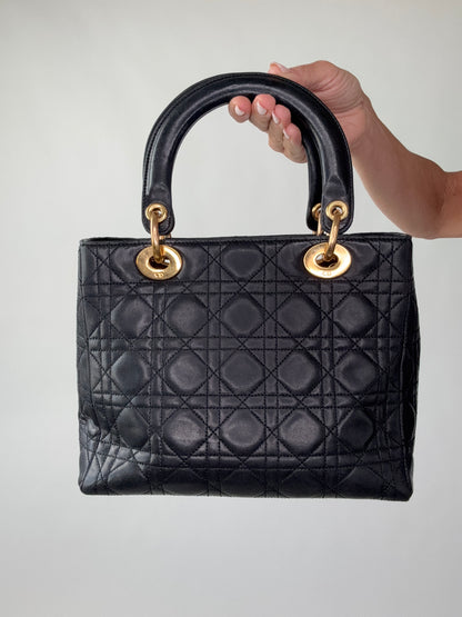 Christian Dior Lady Cannage Two Way Bag