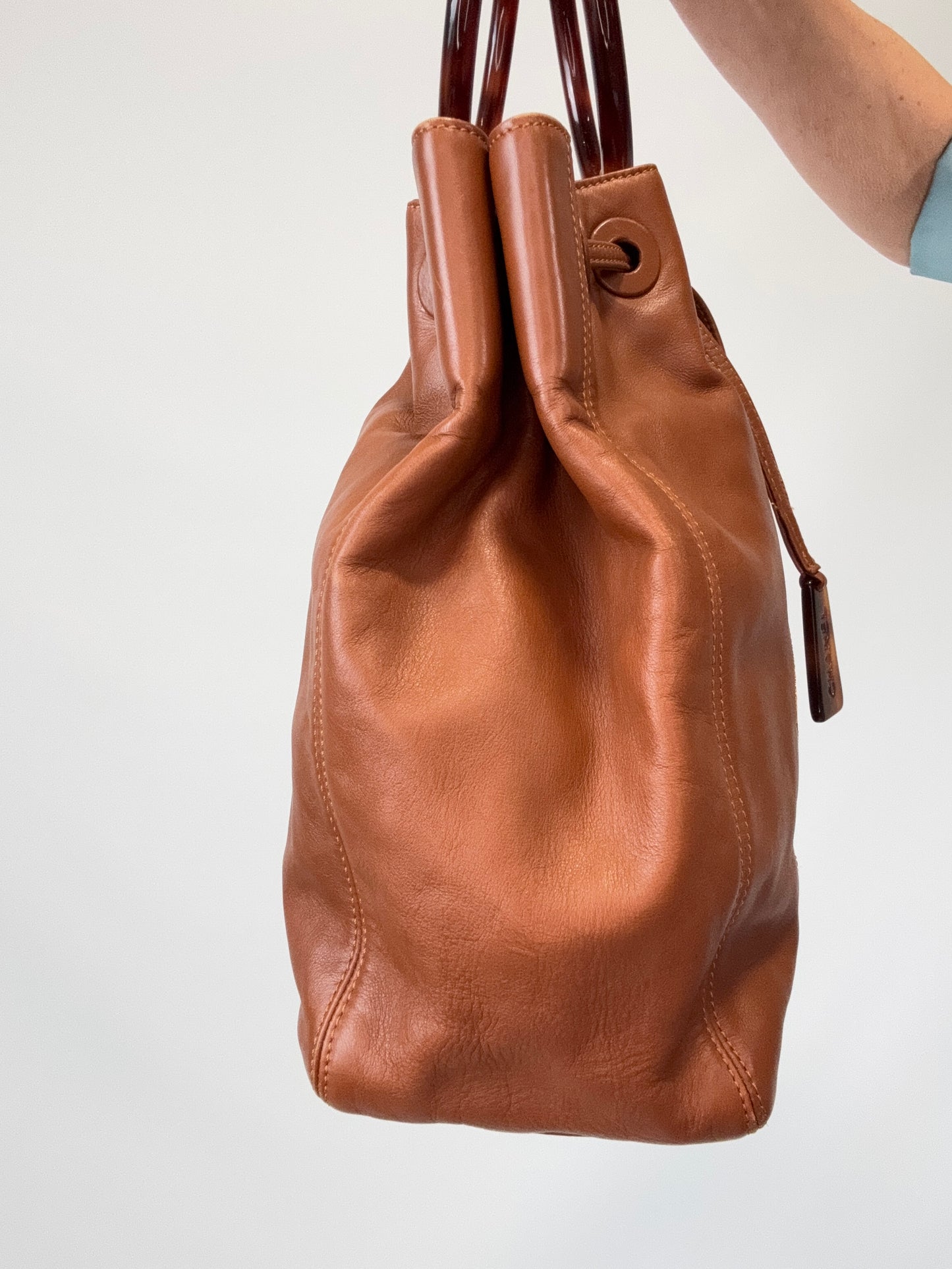 Chanel Vintage Lambskin CC Drawstring Ring Bag