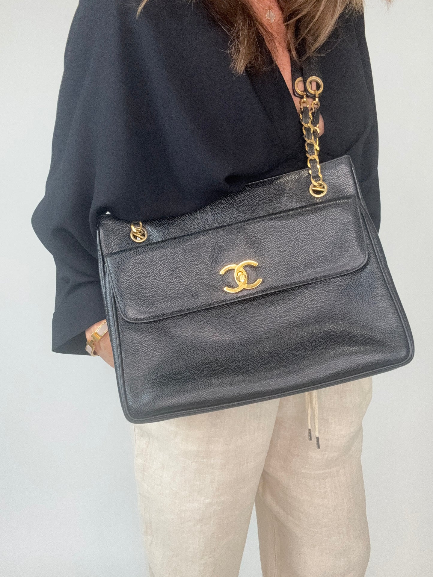 Chanel Caviar Double Sided Tote