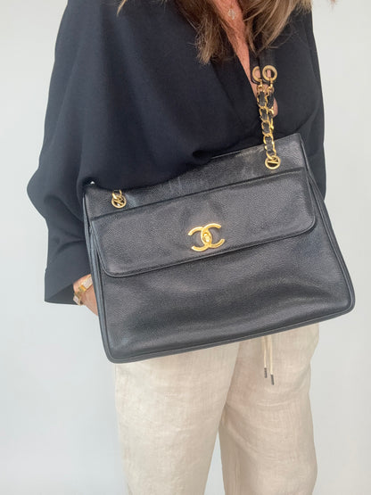 Chanel Caviar Double Sided Tote
