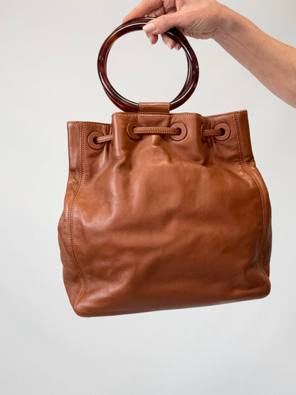 Chanel Vintage Lambskin CC Drawstring Ring Bag