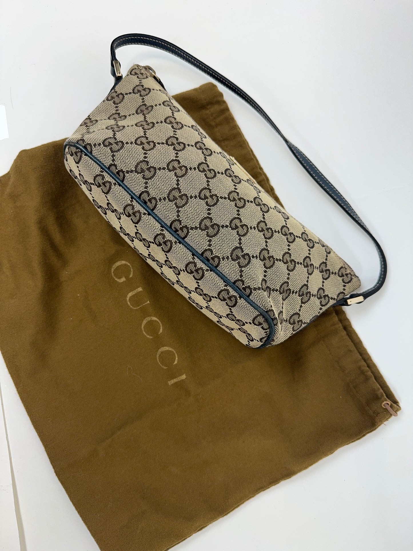 Gucci Boat Pochette Monogram Bag