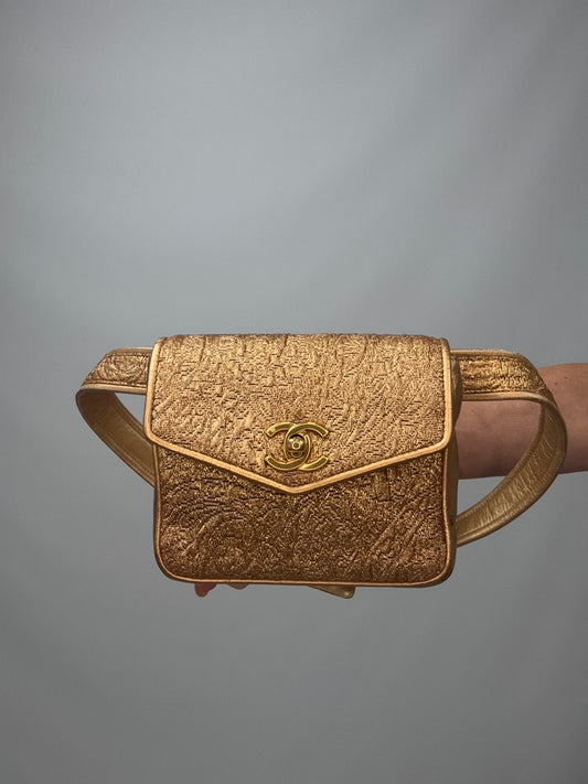 Chanel Nishijin-ori  CoCo Embroidered 1992 Waist Bag