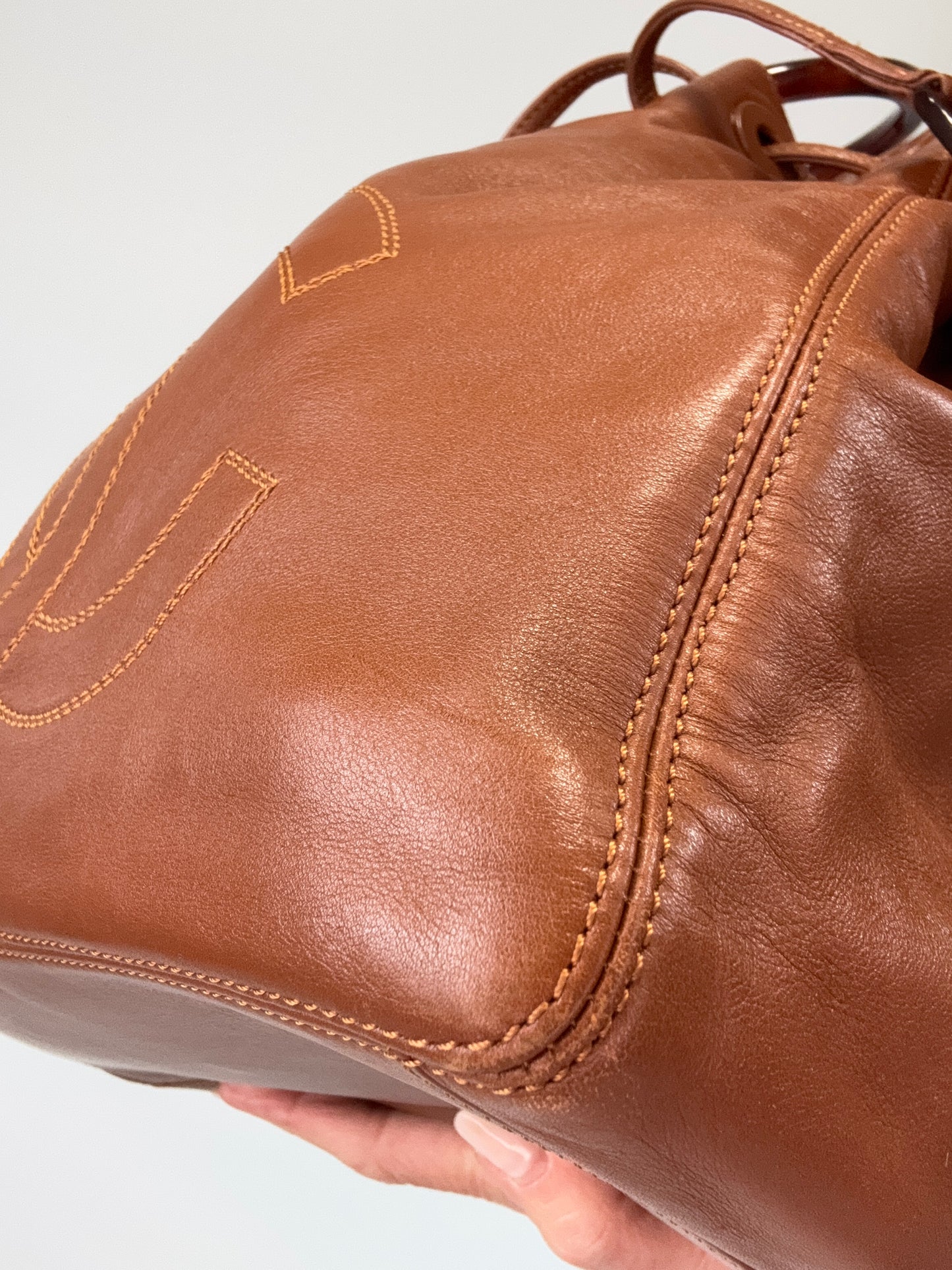 Chanel Vintage Lambskin CC Drawstring Ring Bag