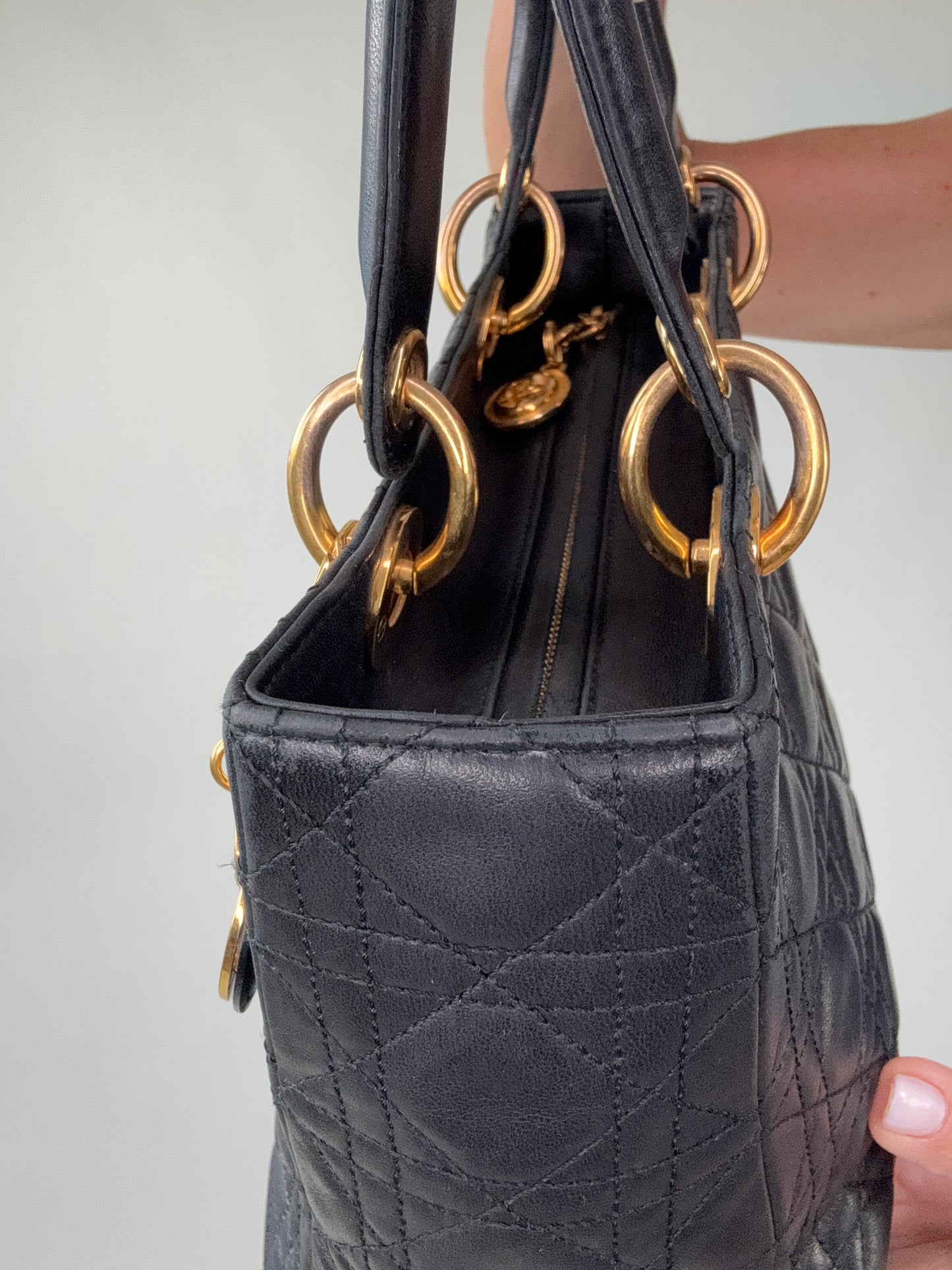 Christian Dior Lady Cannage Two Way Bag