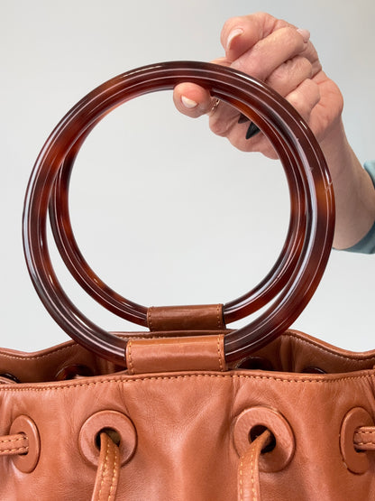 Chanel Vintage Lambskin CC Drawstring Ring Bag