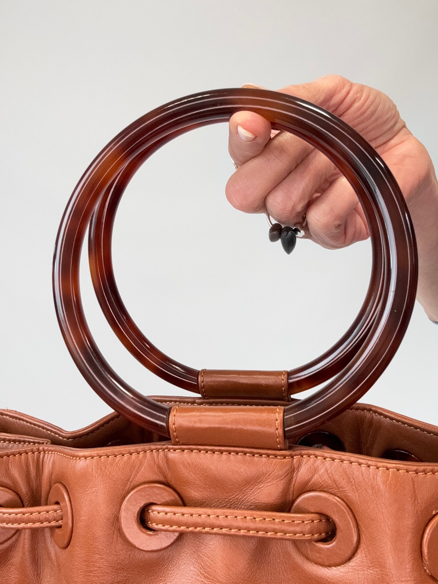 Chanel Vintage Lambskin CC Drawstring Ring Bag